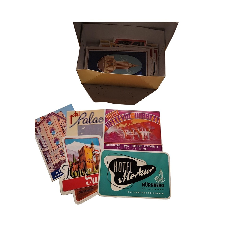 Xonex Cleve Vintage Luggage Label Sticker Collection 50 New Stickers 1890-1940 - Picture 7 of 7
